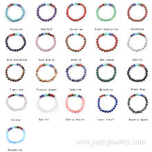 2016 Urban Fashion 7Chakra Stone 8mm Kinds Material Loose Beads Streth Bracelet